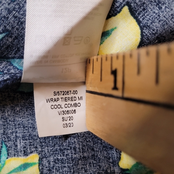 Banana Republic Lemon Novelty Print Ruffle Midi Skirt sz 12P - Picture 7 of 8